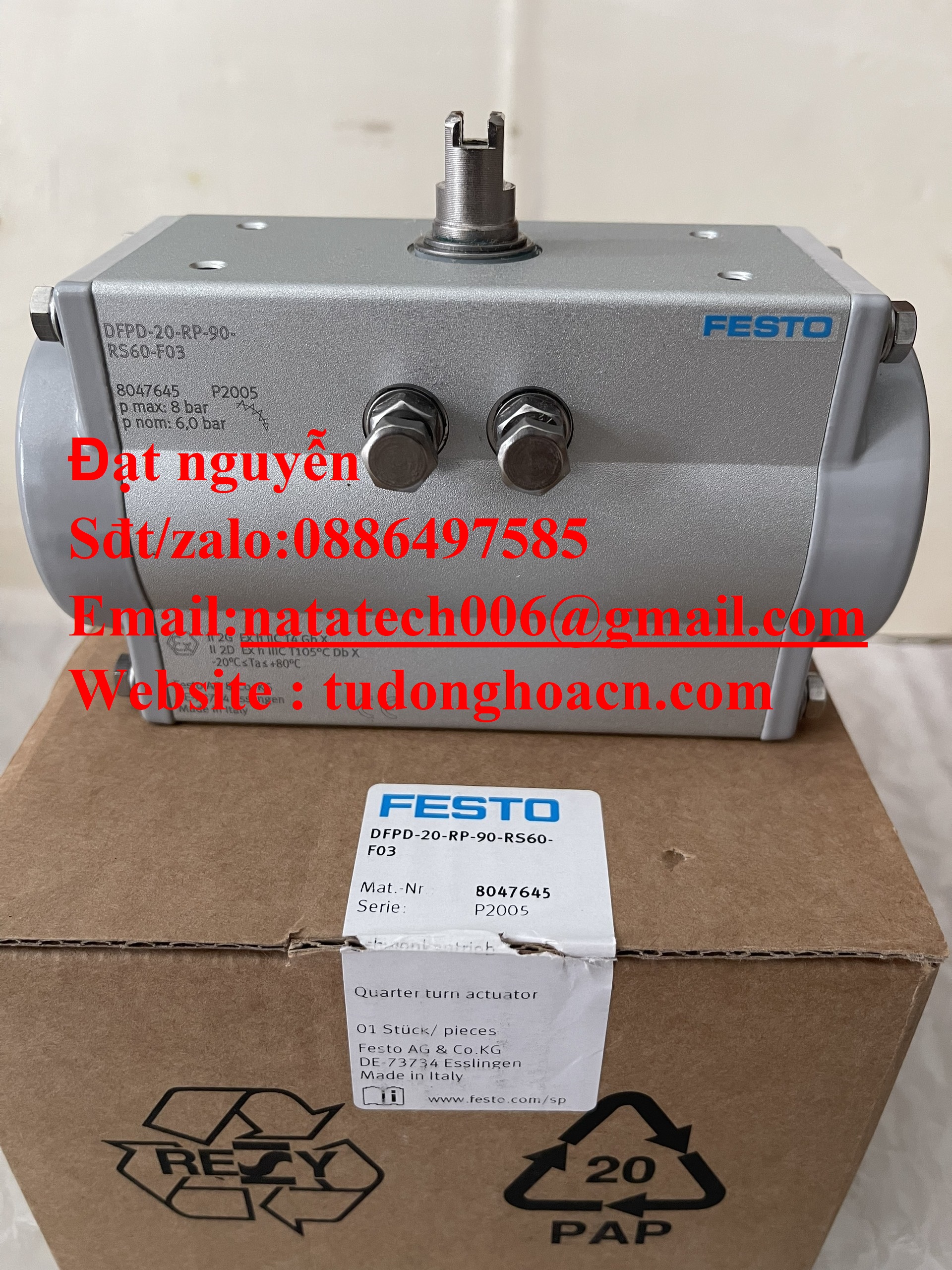 DFPD-20-RP-90-RS60-F03 van truyền động lực chính hãng Festo 