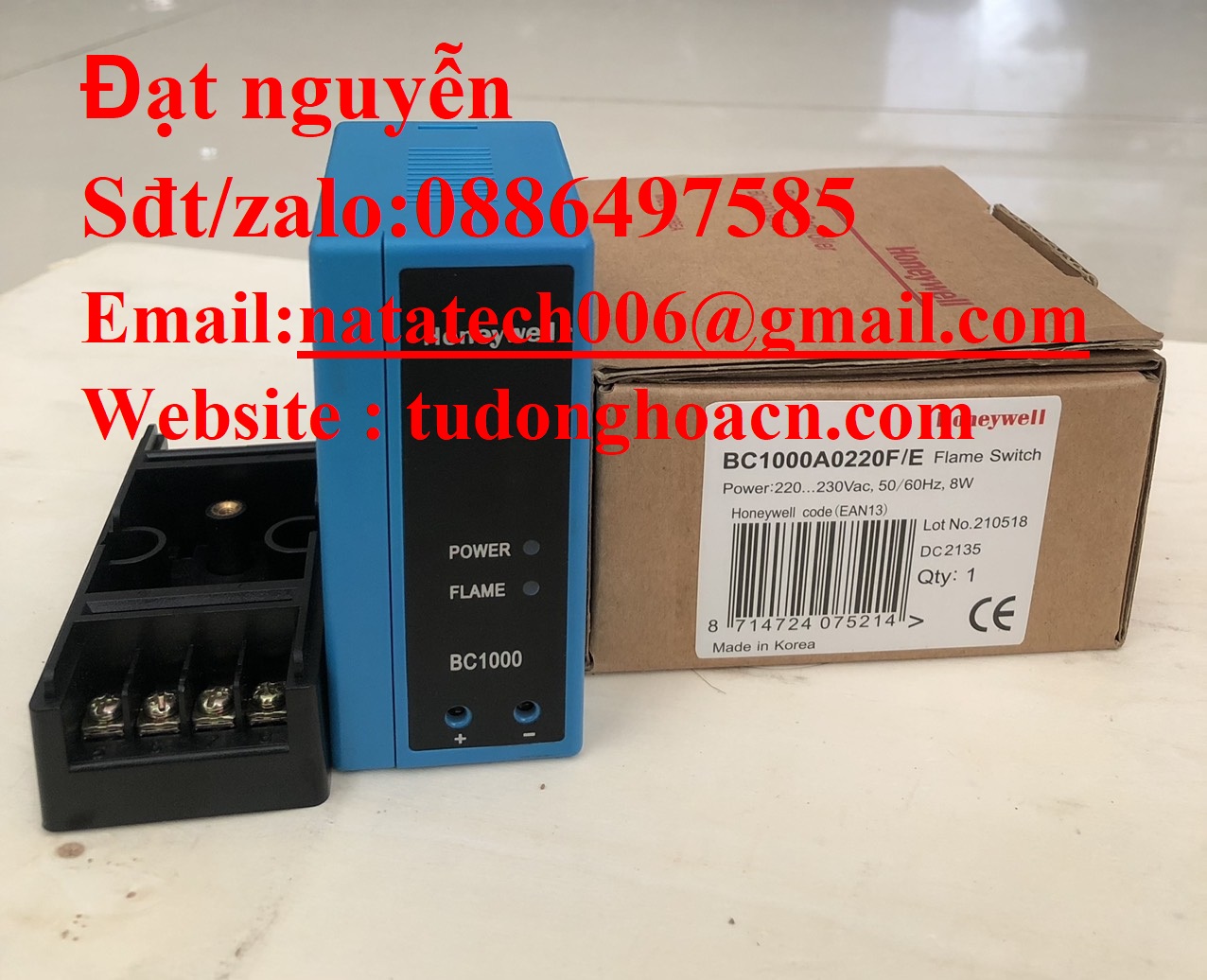 BC1000A0220F/E bộ điều chỉnh lửa Honeywell chính hãng