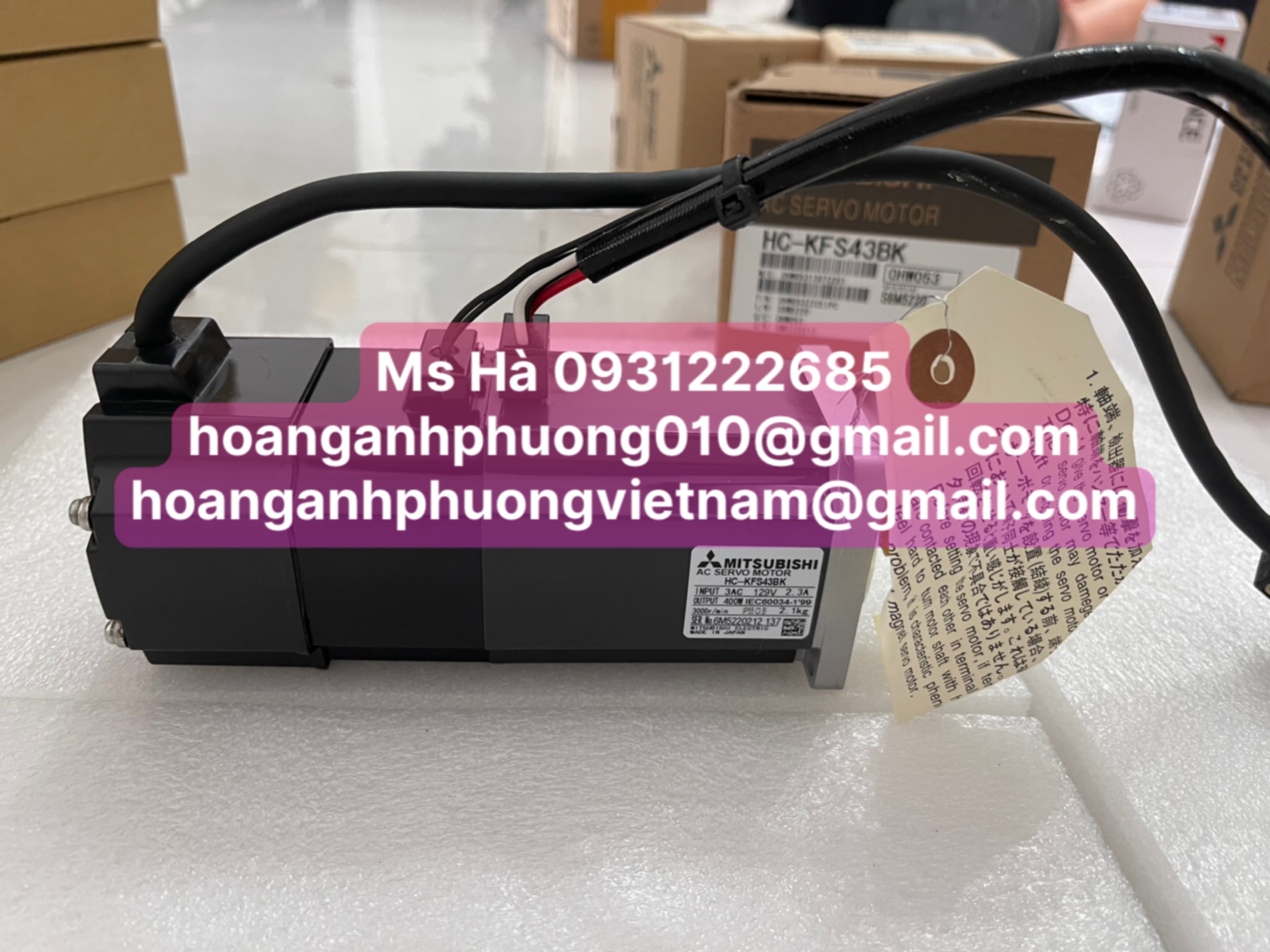 Động cơ HC-KFS servo mitsubishi HC-KFS43BK hàng mới 