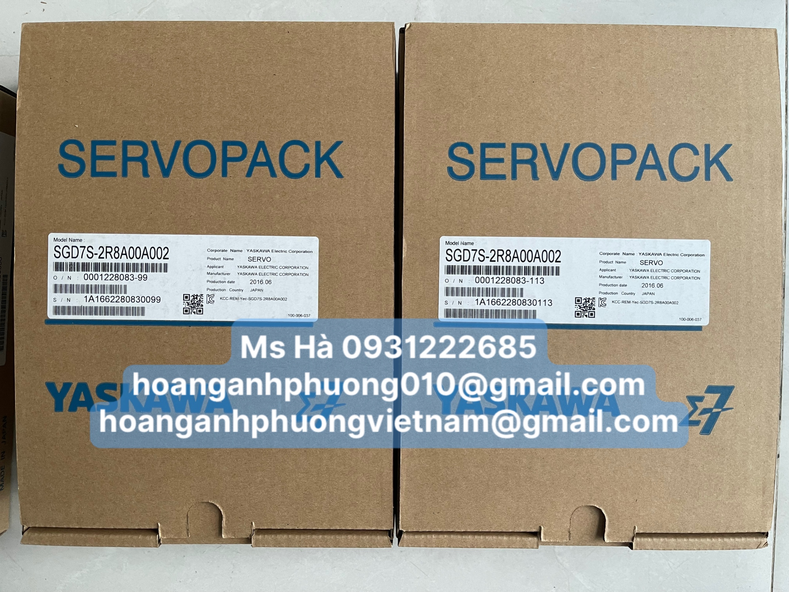 Servopack chính hãng SGD7S-2R8A00A002 Yaskawa 