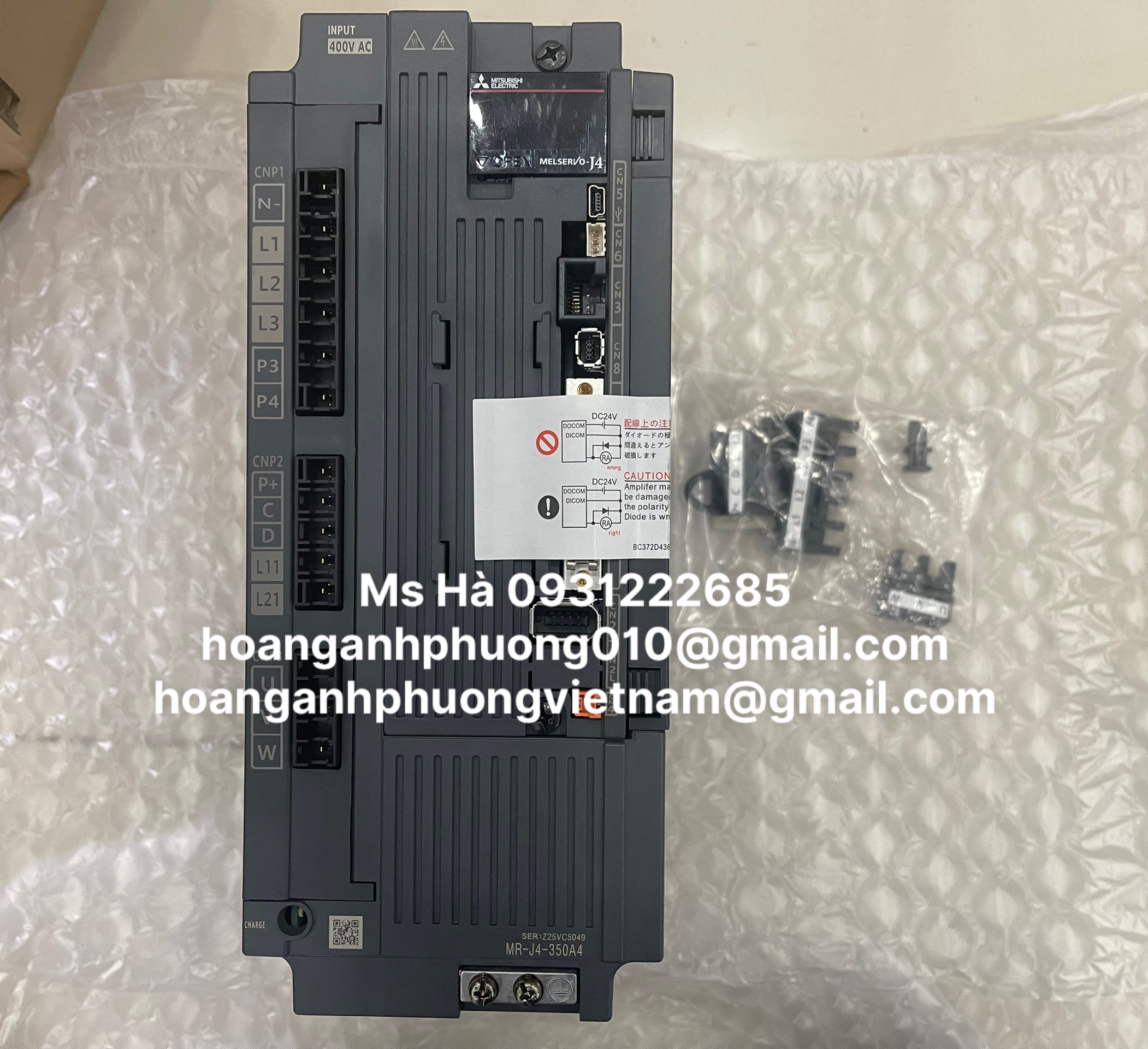 Motor MR-J4-350A4 mitsubishi giá tốt, h&agraveng mới 