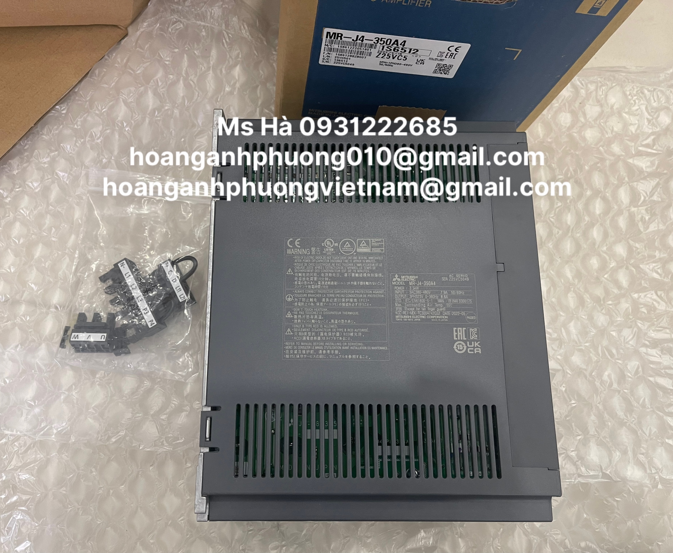 Motor MR-J4-350A4 mitsubishi giá tốt, h&agraveng mới 