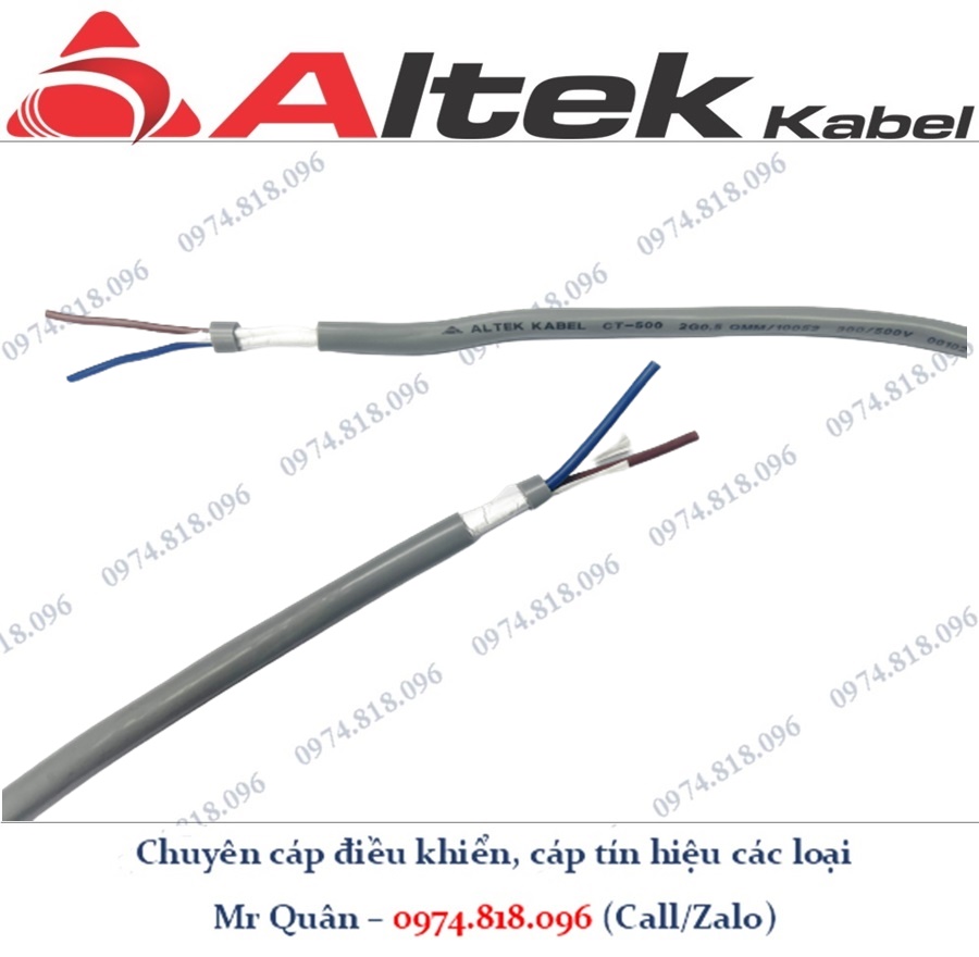 C&aacutep điều khiển 2 l&otildei rvv, rvvp - Altek Kabel