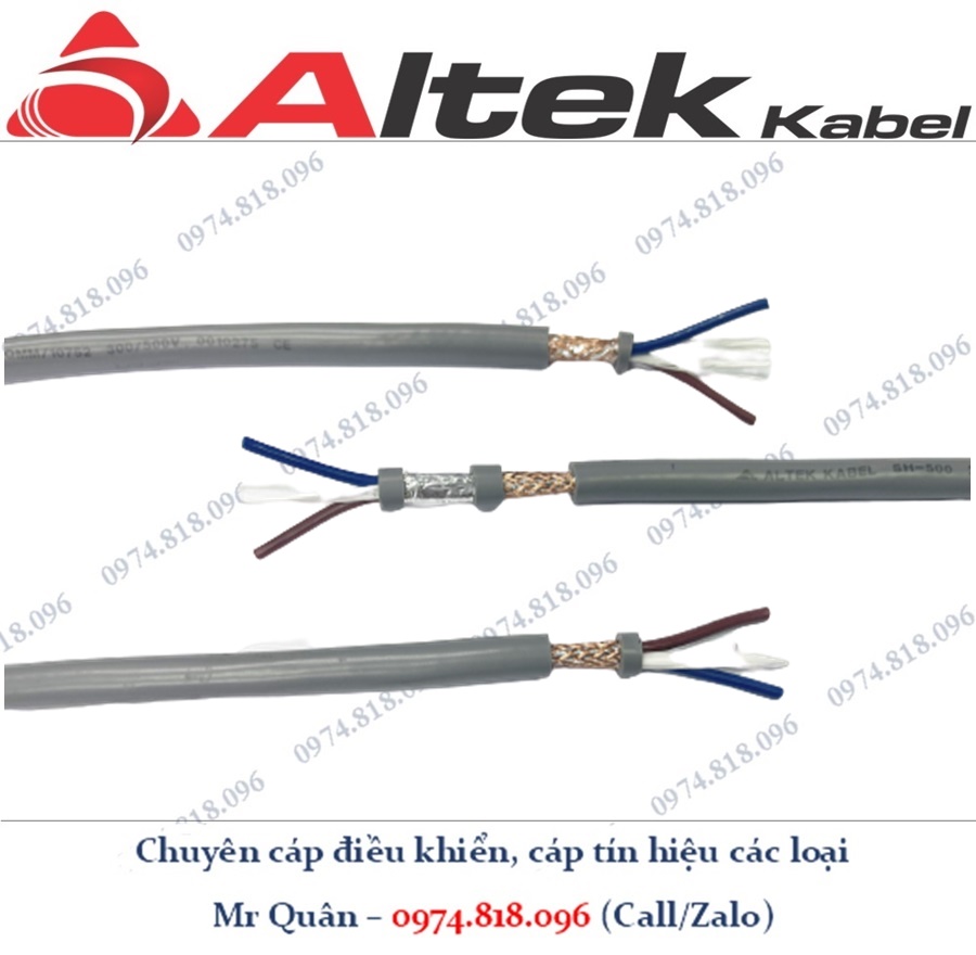 C&aacutep điều khiển 2 l&otildei rvv, rvvp - Altek Kabel