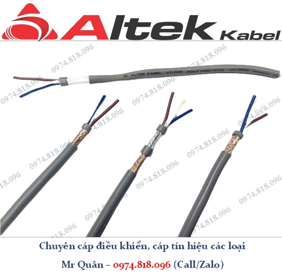 C&aacutep điều khiển 2 l&otildei rvv, rvvp - Altek Kabel