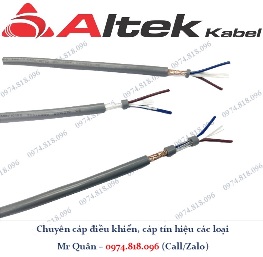 C&aacutep điều khiển 2 l&otildei rvv, rvvp - Altek Kabel