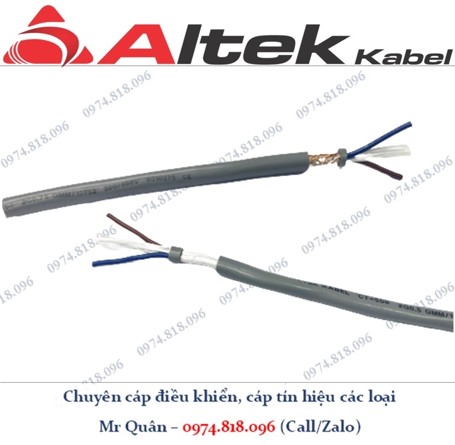 C&aacutep điều khiển 2 l&otildei rvv, rvvp - Altek Kabel