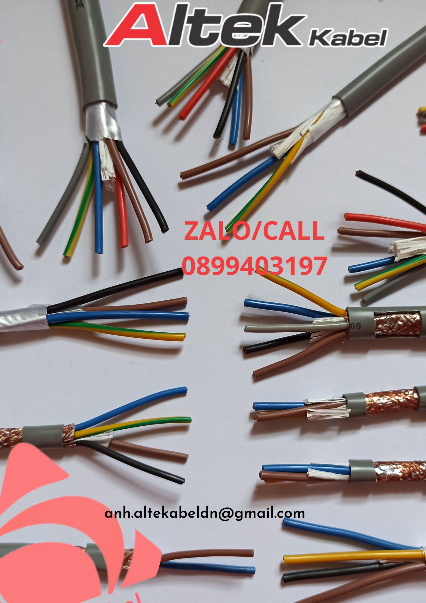 Cáp điều khiển Altek Kabel có hoặc không lưới chống nhiễu 