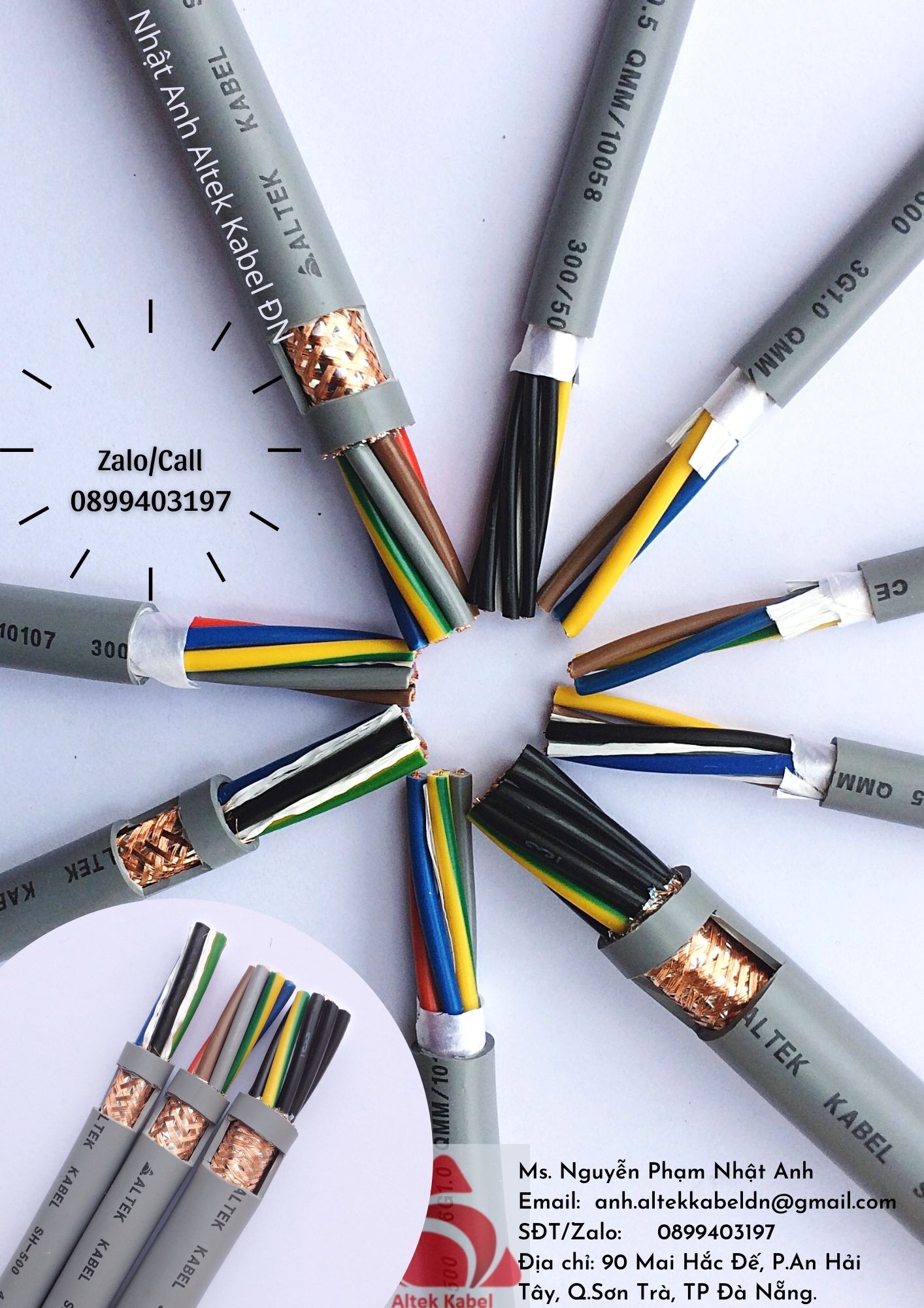 Cáp điều khiển Altek Kabel có hoặc không lưới chống nhiễu 