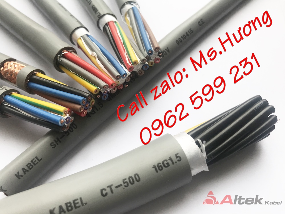 Cáp điều khiển 16 lõi altekkabel từ 0.5 đến 1.5mm