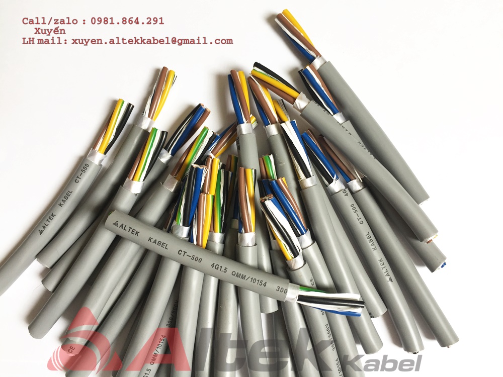 Cáp điều khiển 4x1.5mm2 chống nhiễu Altek Kabel