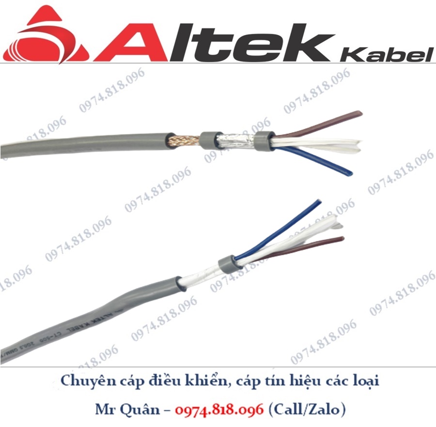 Cáp điều khiển 2x1.0 có lưới, không lưới