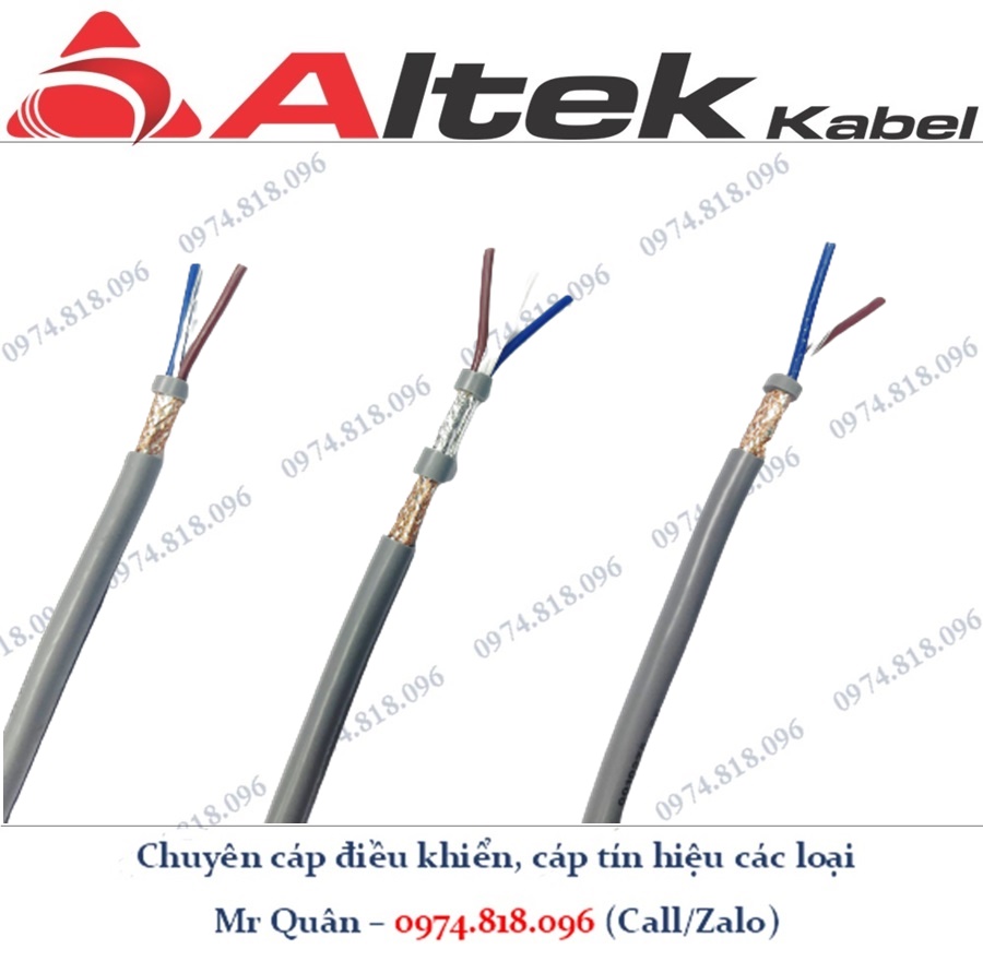 Cáp điều khiển 2x1.0 có lưới, không lưới