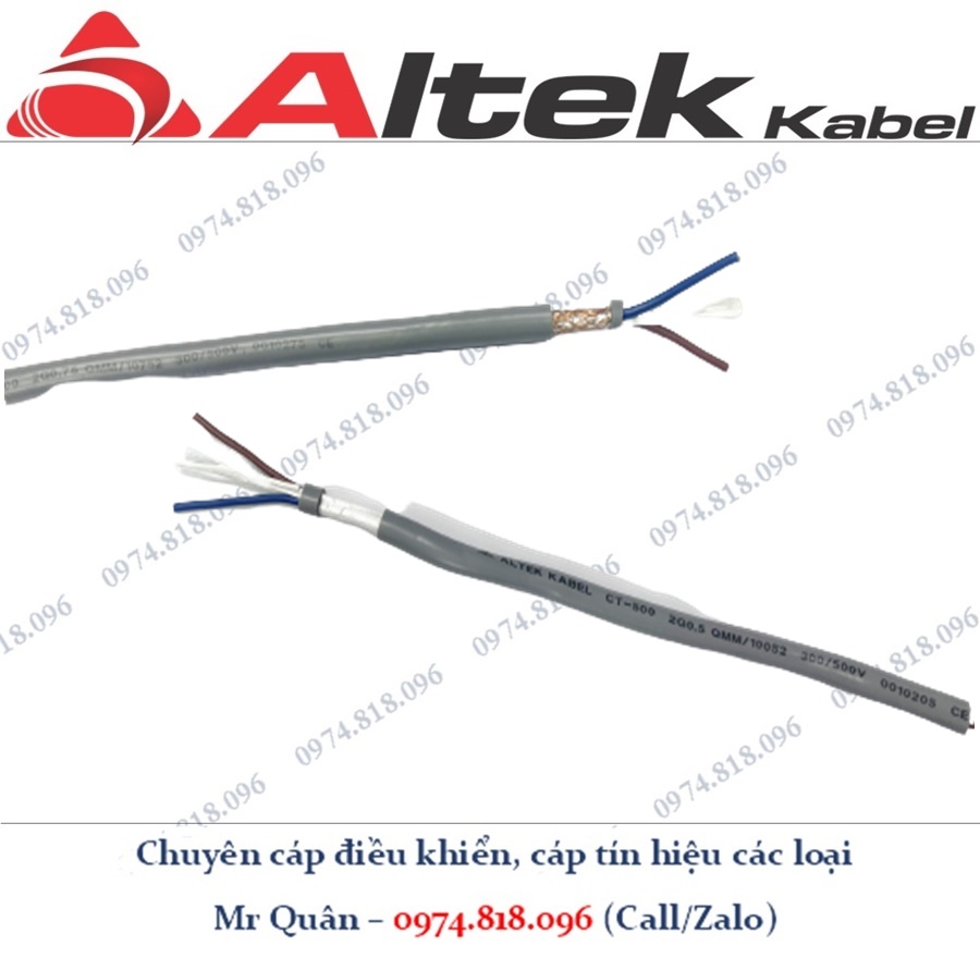 Cáp điều khiển 2x1.0 có lưới, không lưới