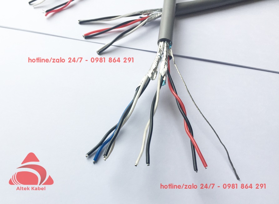 Cáp tín hiệu vặn xoắn chống nhiễu 3pair 18awg Altek Kabel