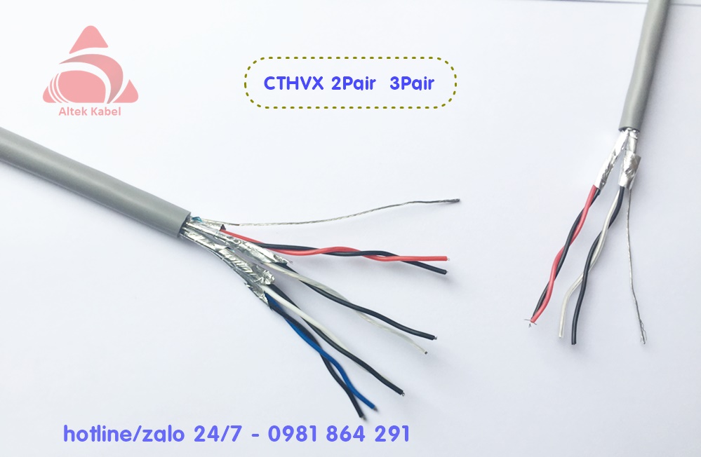 Cáp tín hiệu vặn xoắn chống nhiễu 3pair 18awg Altek Kabel