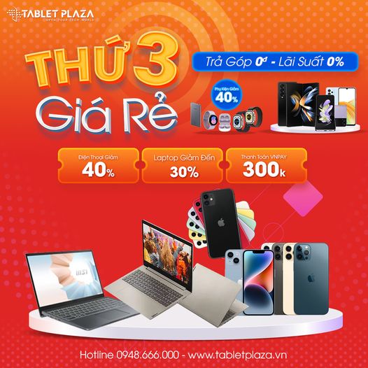 Thứ Ba giá rẻ giá cực tốt tại Tablet Plaza