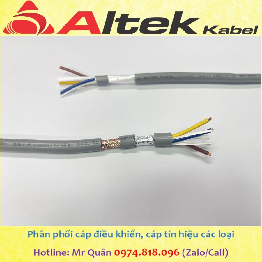 Cáp điều khiển 3 lõi Altek Kabel - CHLB Đức