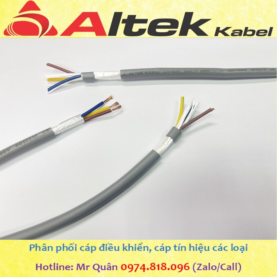 Cáp điều khiển 3 lõi Altek Kabel - CHLB Đức