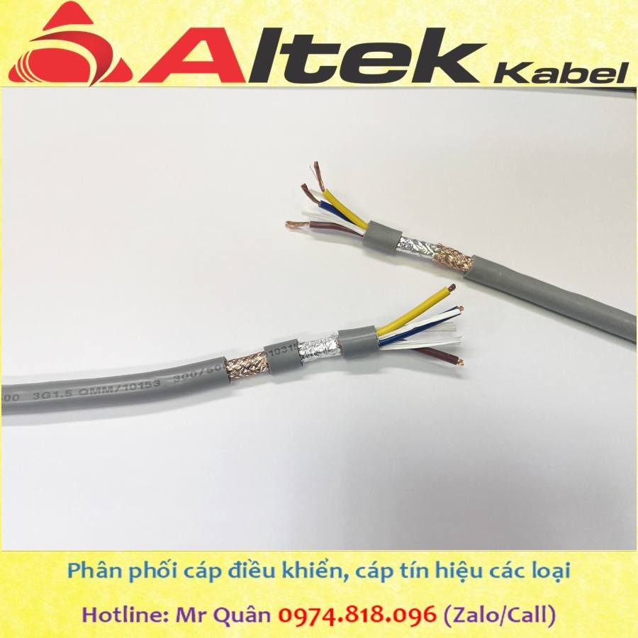 Cáp điều khiển 3 lõi Altek Kabel - CHLB Đức
