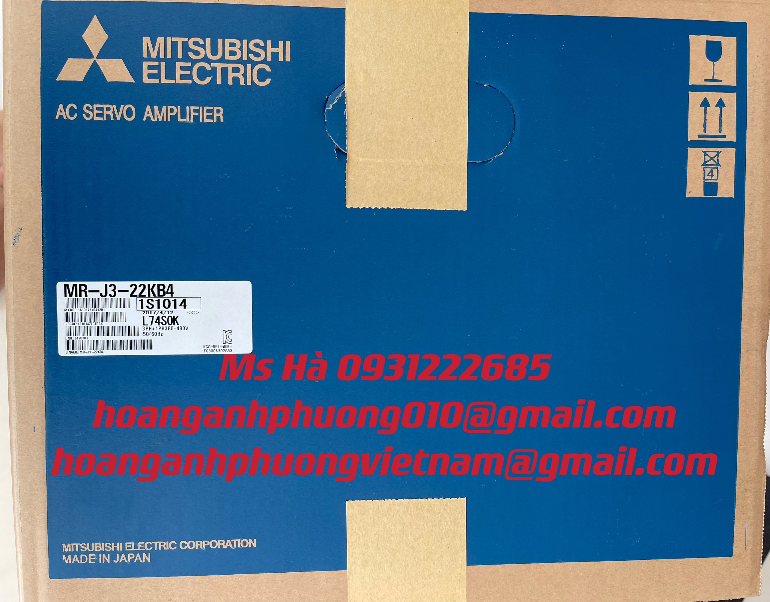 Bộ driver 22kW chính hãng dòng mitsubishi MR-J3-22KB4