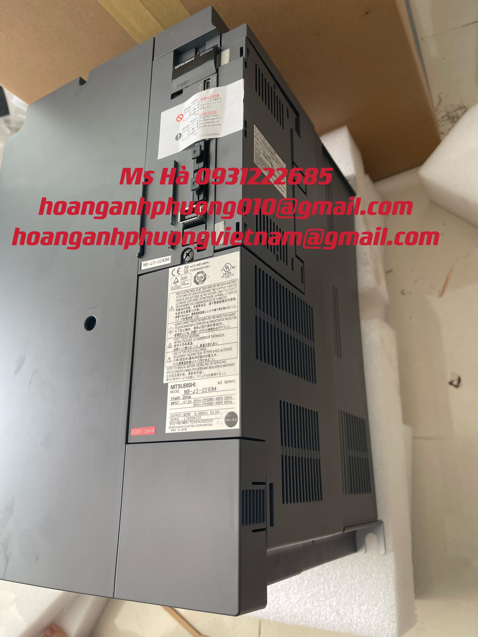 Bộ driver 22kW chính hãng dòng mitsubishi MR-J3-22KB4