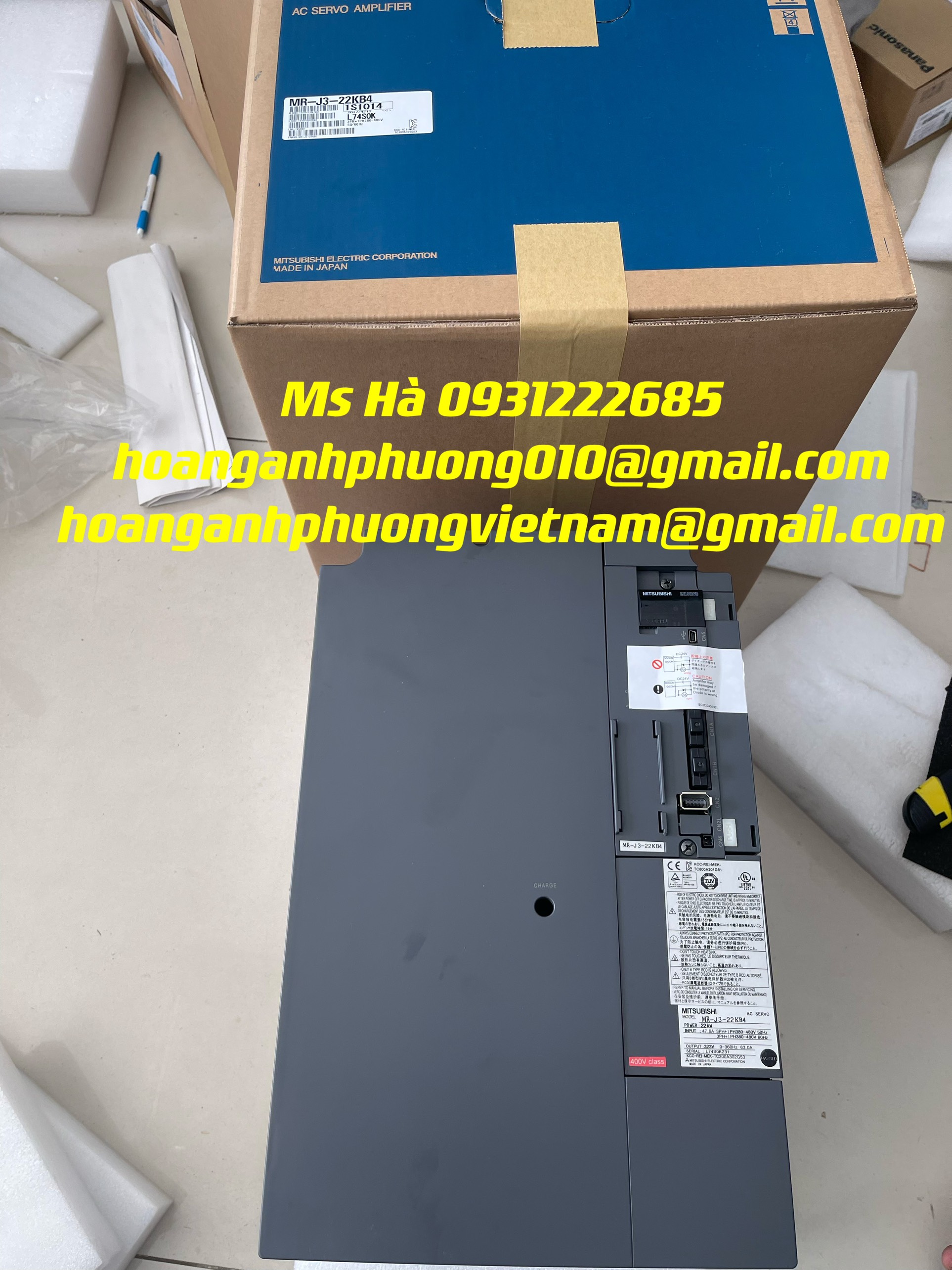 Bộ driver 22kW chính hãng dòng mitsubishi MR-J3-22KB4