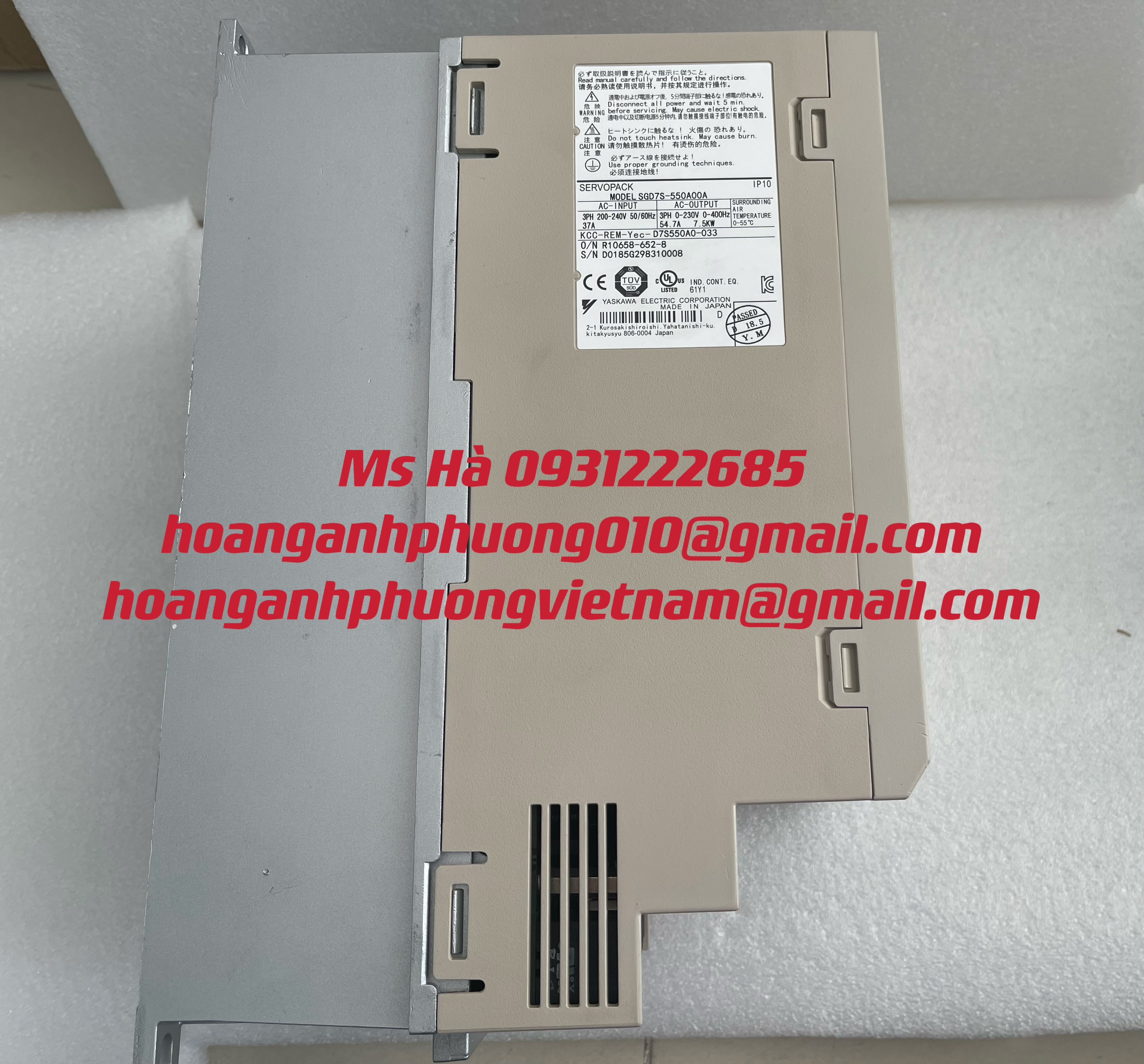 SGD7S-550A00A yaskawa - điều khiển servo - 7.5kW