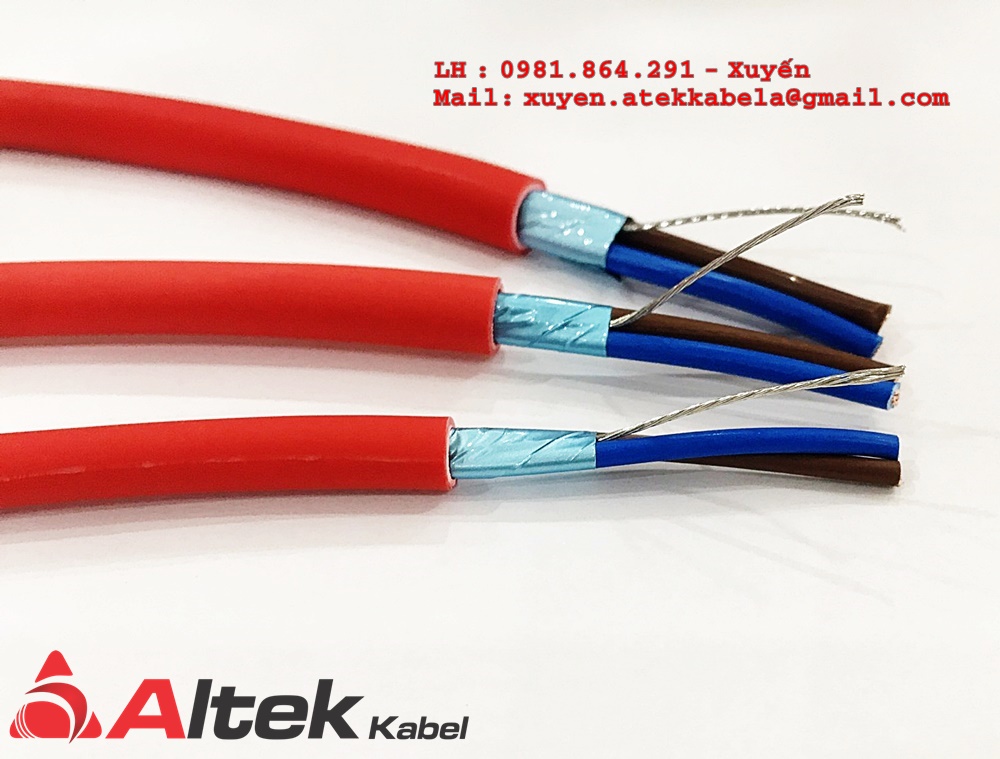 Cáp tín hiệu chống cháy chống nhiễu 2x1.0mm2 Altek Kabel