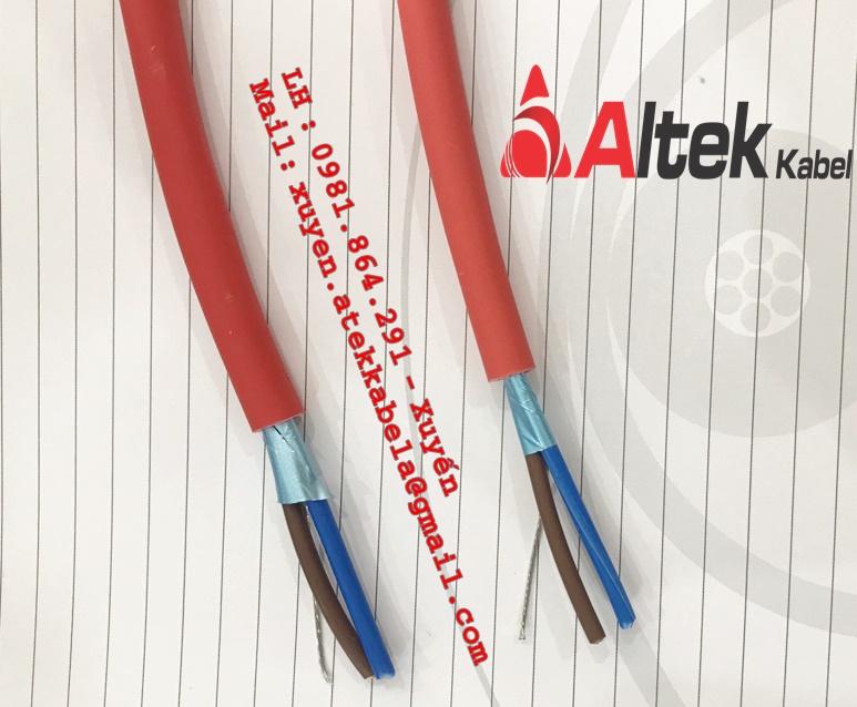 Cáp tín hiệu chống cháy chống nhiễu 2x1.0mm2 Altek Kabel