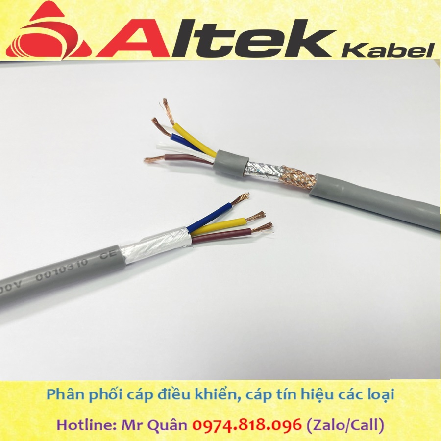 Cáp điều khiển 3x0.75 chống nhiễu RVVP Altek Kabel