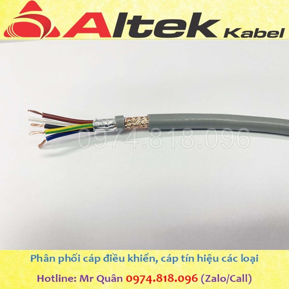 Dây cáp 4x0.5 bọc kim chống nhiễu Altek Kabel