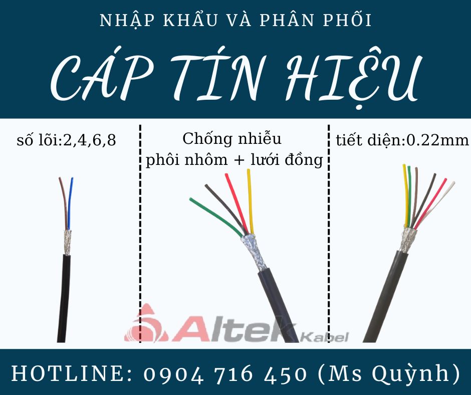 Cáp tín hiệu có chống nhiễu giá tốt, tiêu chuẩn Châu Âu