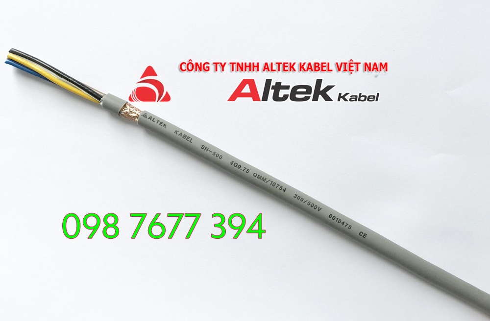 cáp điều khiển có lưới chống nhiễu 4 lõi