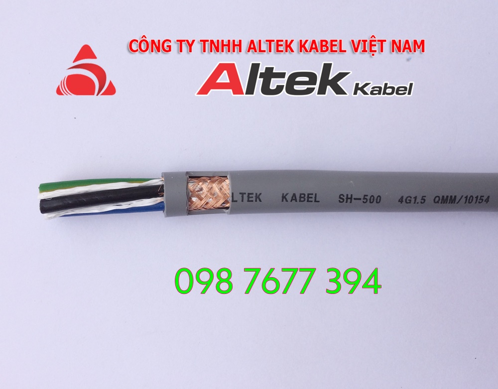 cáp điều khiển có lưới chống nhiễu 4 lõi