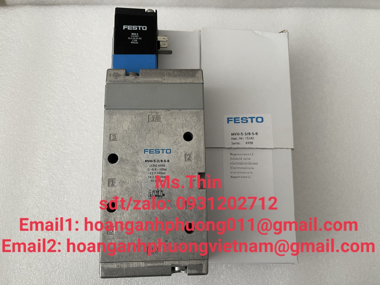 MVH-5-3/8-S-B(15342)  Van điện từ  Festo  chính hãng
