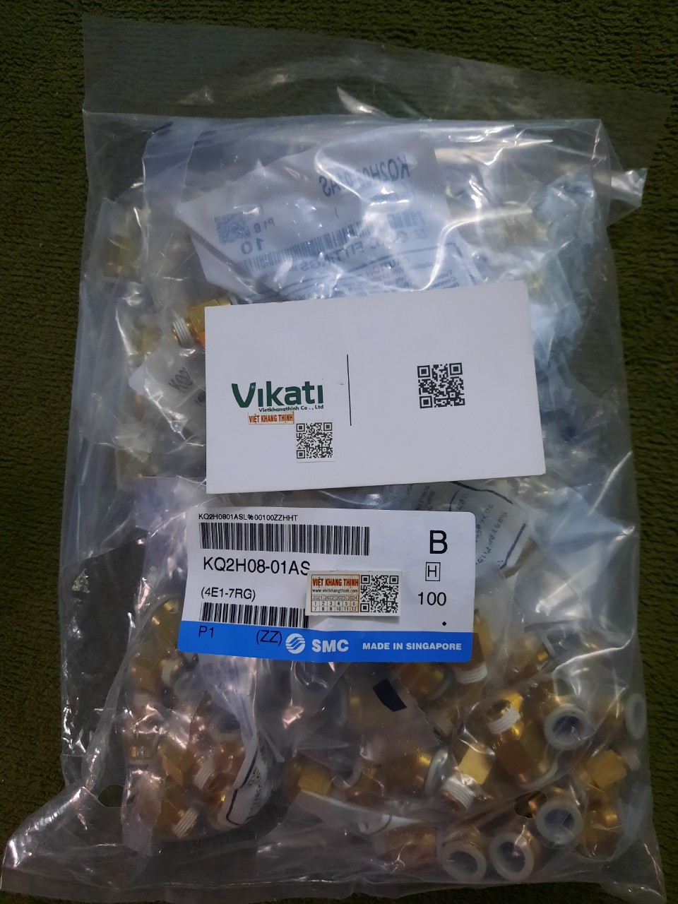 Nối hơi KQ2H08-01AS - Bảo hành chính hãng 12 tháng
