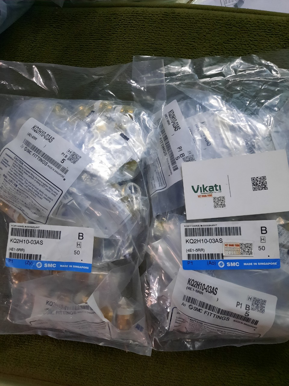 Nối hơi KQ2H10-03AS - Bảo hành chính hãng 12 tháng