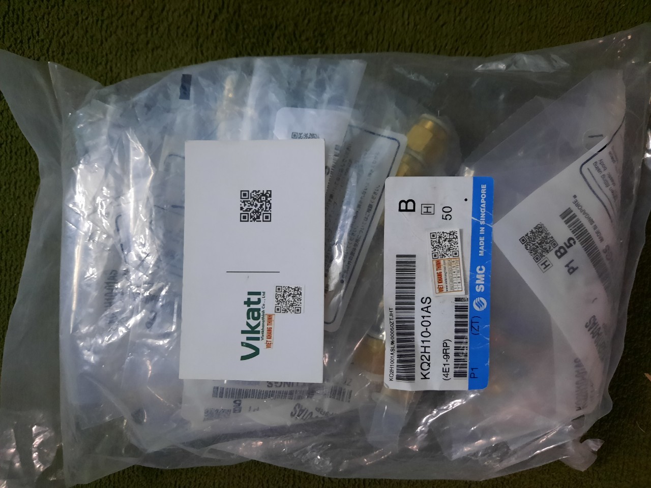 Nối hơi KQ2H10-01AS - Bảo hành chính hãng 12 tháng