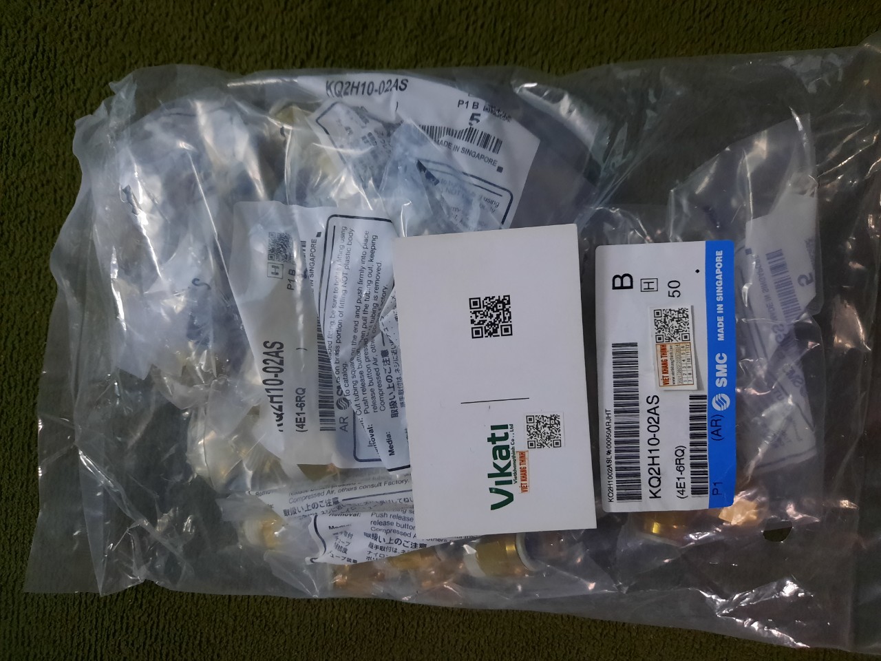Nối hơi SMC KQ2L06-02AS - Bảo hành chính hãng 12 tháng