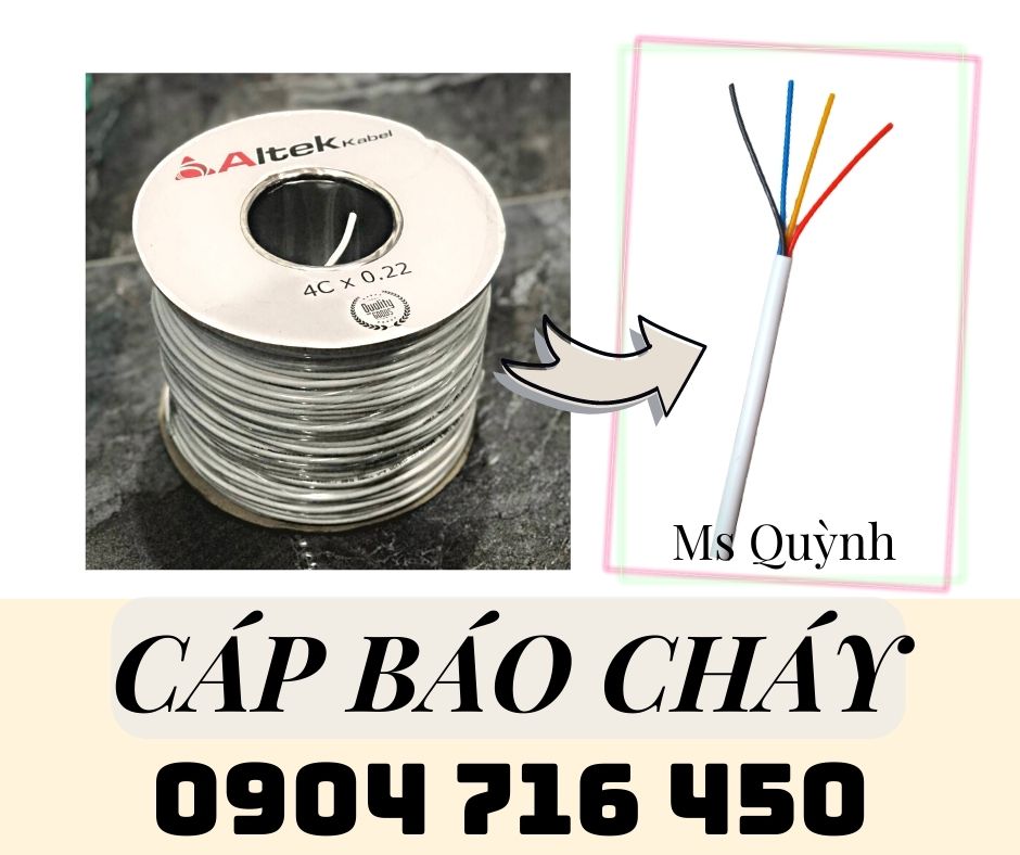 Cáp báo cháy dây 4 lõi 0.22mm giá tốt sẵn kho