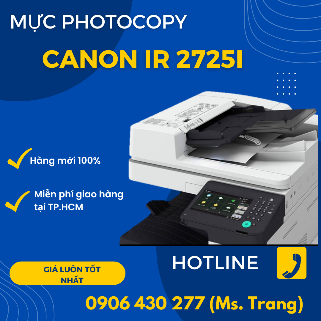 Máy photo Canon ir 2725i new 2023 giá tốt