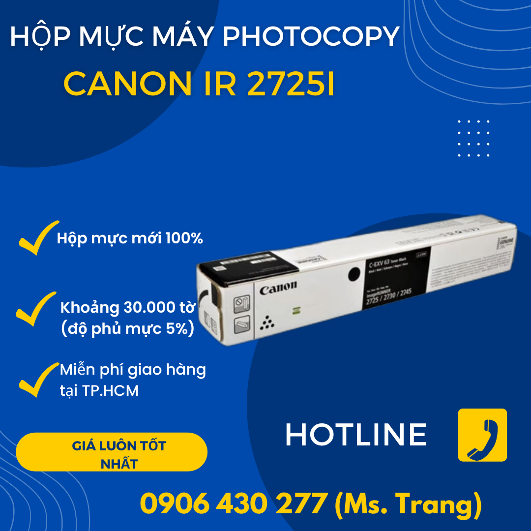 Máy photo Canon ir 2725i new 2023 giá tốt