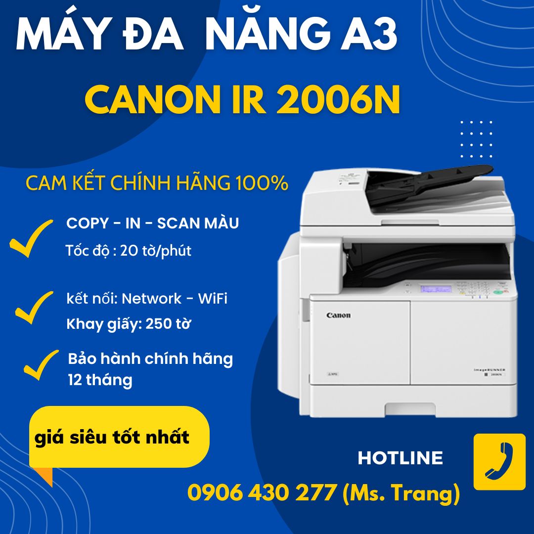 Máy photocopy Canon 2006N giá tốt, BH chính hãng