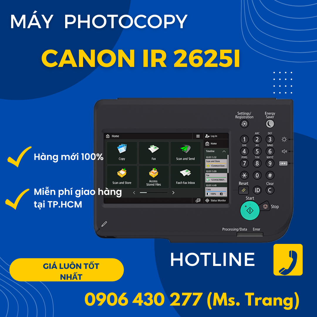 Máy photocopy Canon 2625i (copy/in/scan/khổ giáy A3) giá rẻ