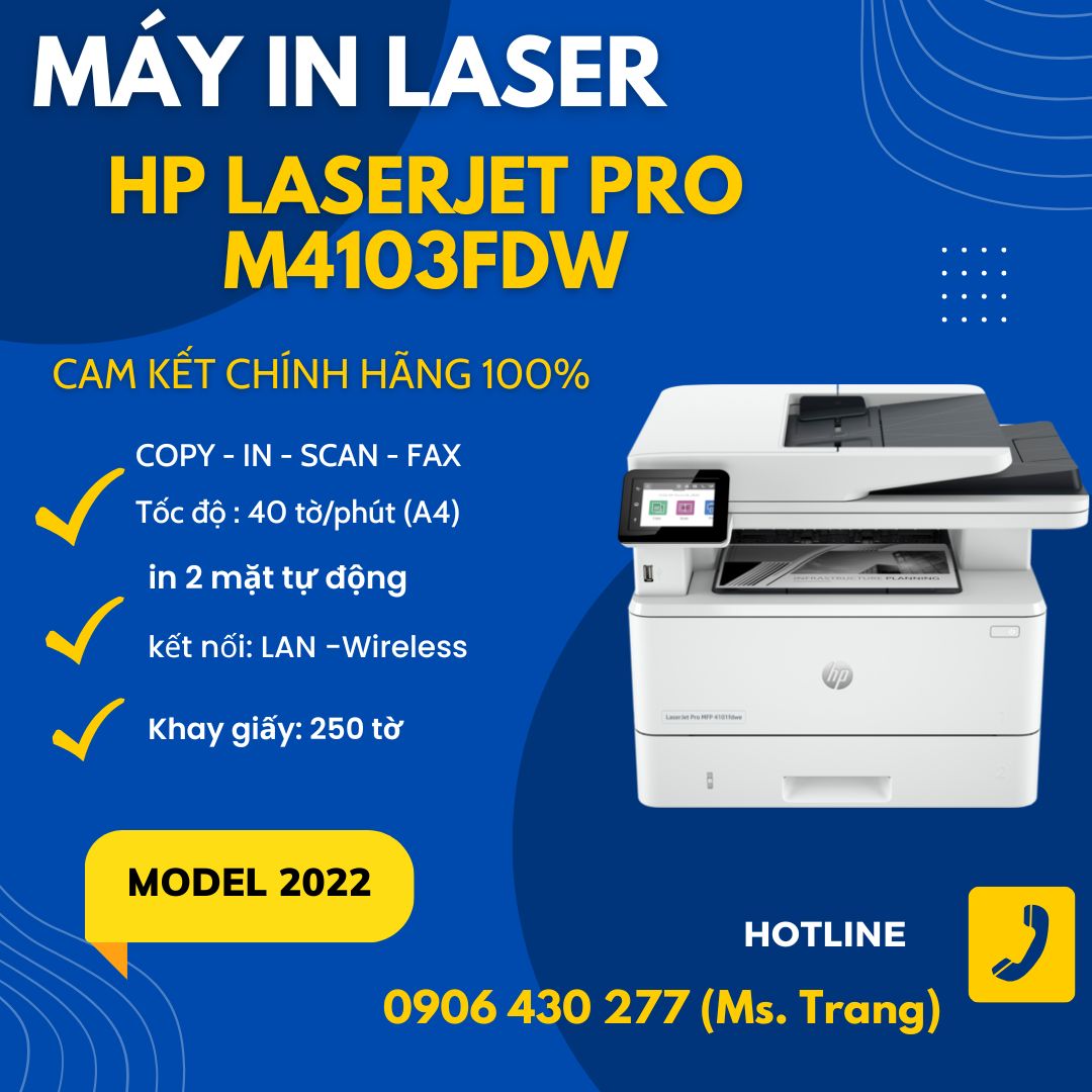 Máy in đa chức năng HP PRO MFP M4103fdw giá rẻ