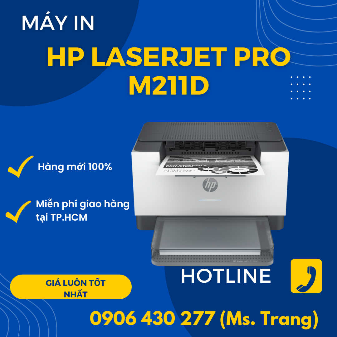 Máy in laser đen trắng HP Laserjet pro m211d giá rẻ