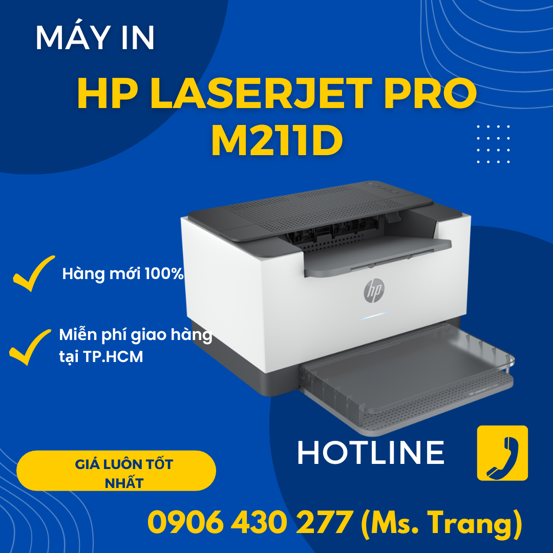 Máy in laser đen trắng HP Laserjet pro m211d giá rẻ