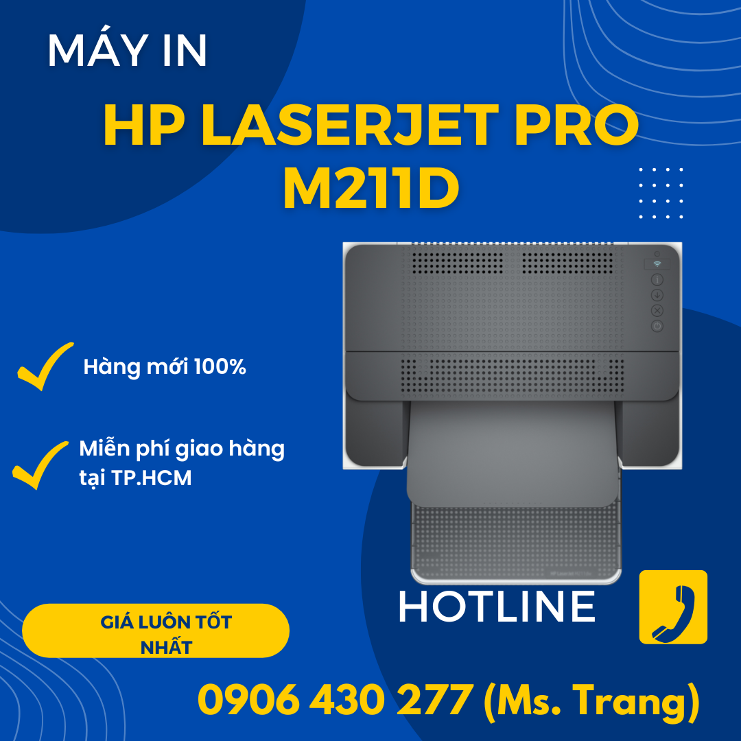 Máy in laser đen trắng HP Laserjet pro m211d giá rẻ