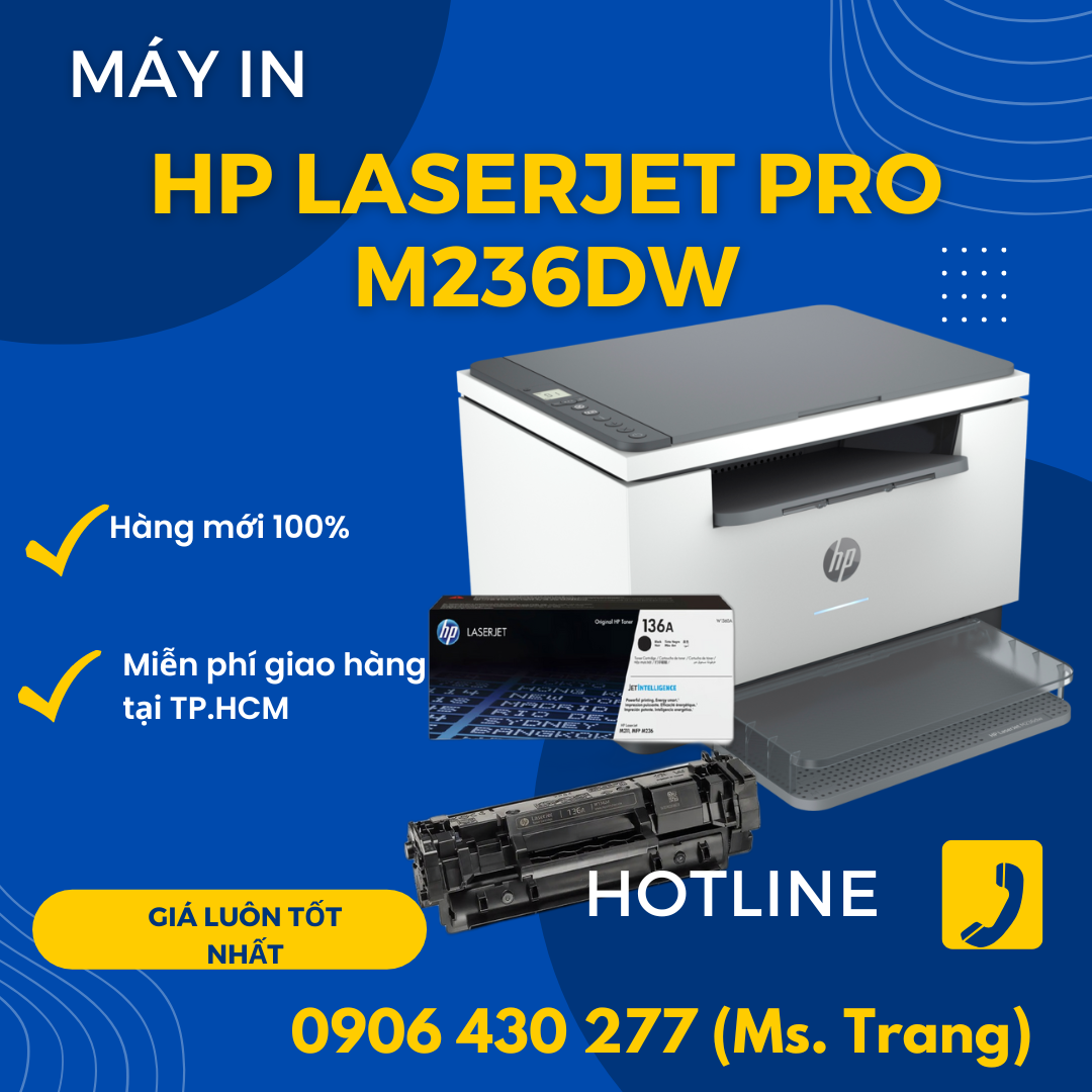 máy in đa chức năng đen trắng hp laserjet pro mfp m236dw giá rẻ